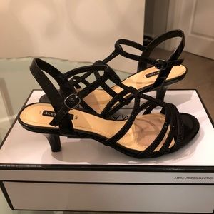 Alex Marie Jeweled Satin Dress Sandal